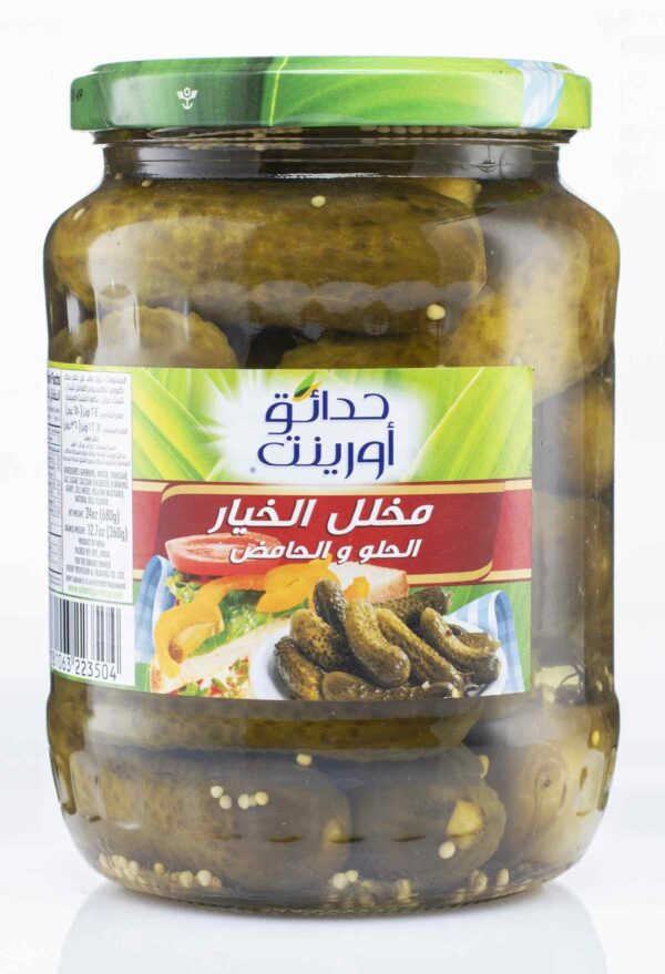 O.G Gherkins Sweet  & Sour in 24 OZ