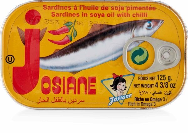 JOSIANE SARDINES IN OIL WITH CHILLI 125G