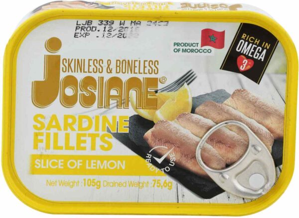 JOSIANE SARDINES NO SKIN&BONE LEMON 105G
