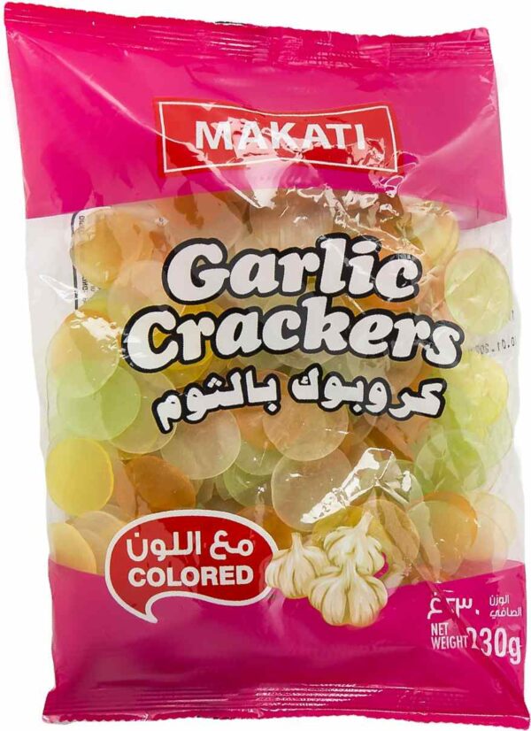 MKT COLORED GARLIC CRACKERS 230GM