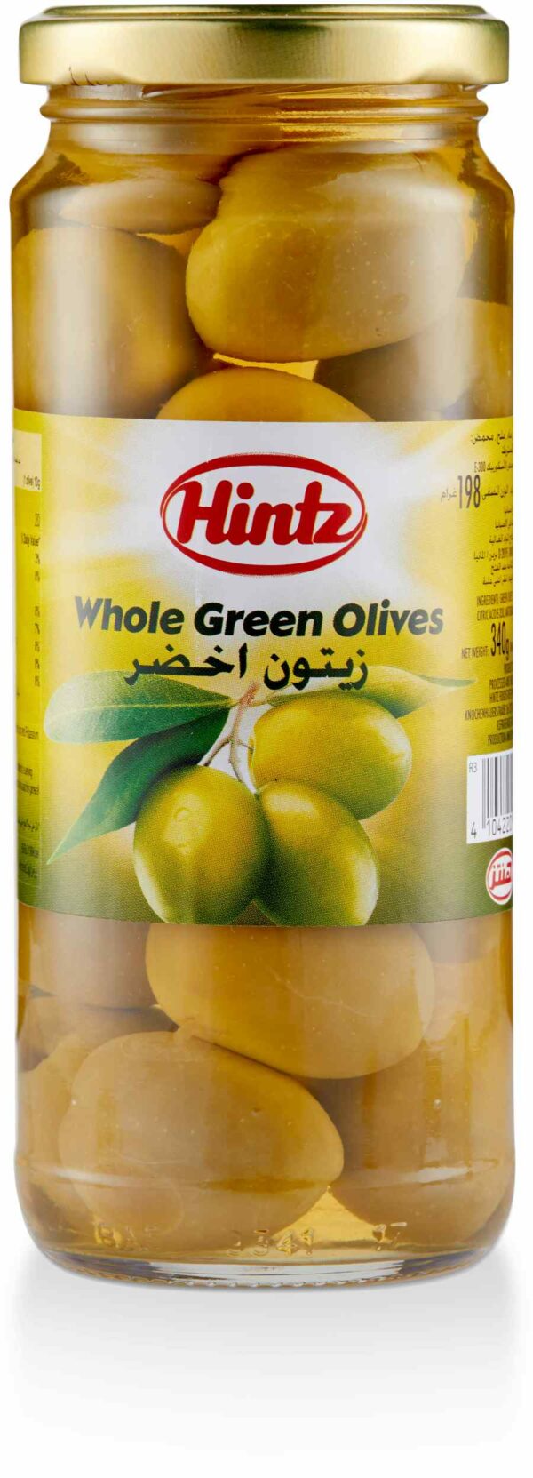 Hintz Whole green olives 340 GM
