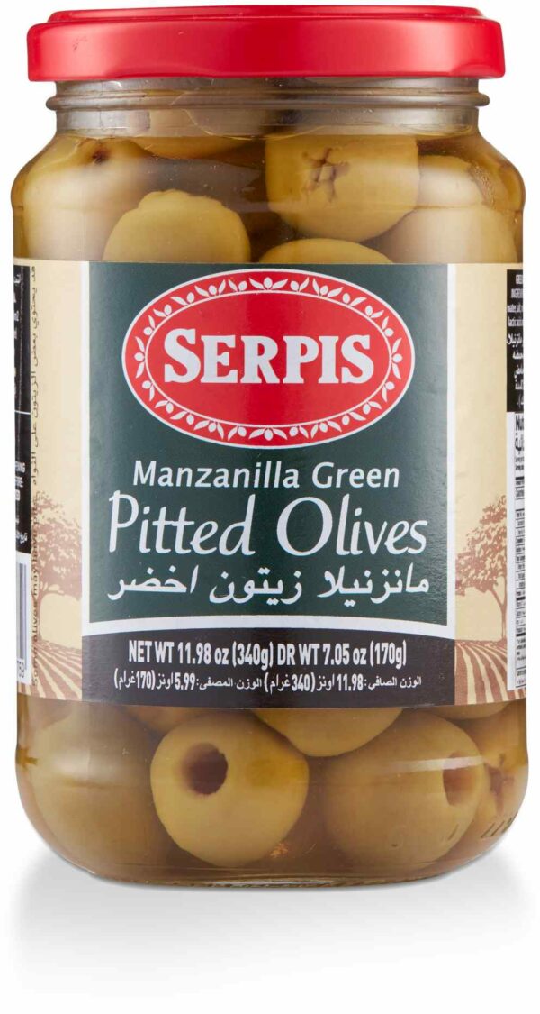 Serpis Manza/ Pitted Green Olives 340 GM