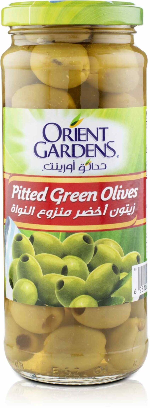O.G PITTED GREEN OLIVES 340 GM