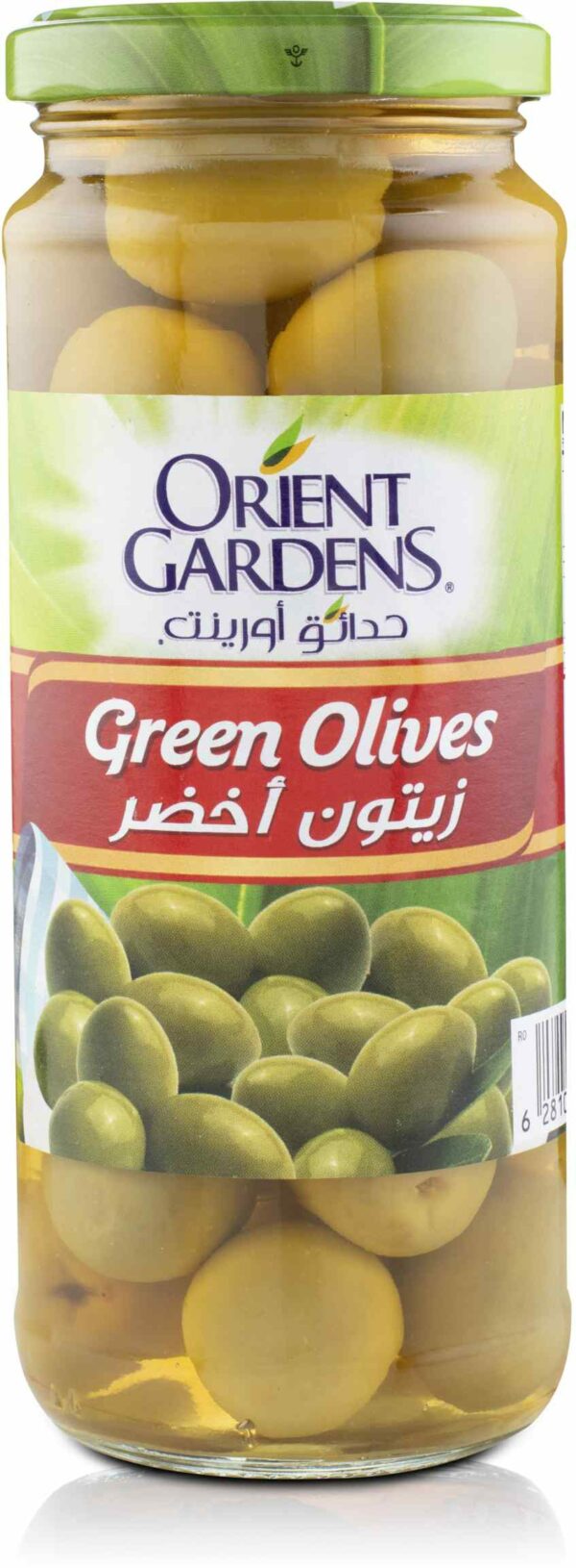 O.G WHOLE GREEN OLIVES 340 GM