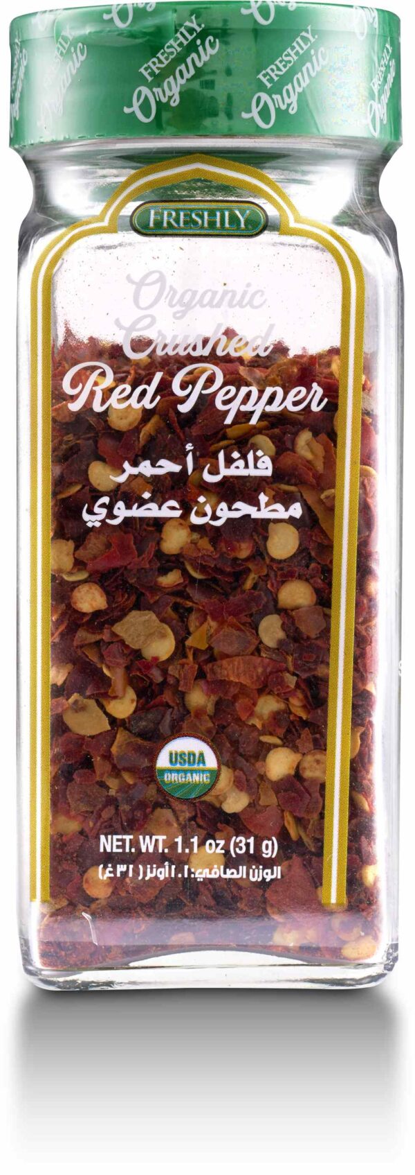 FRESHLY ORGANIC CRUSHED RED PEPPER 1.1oz