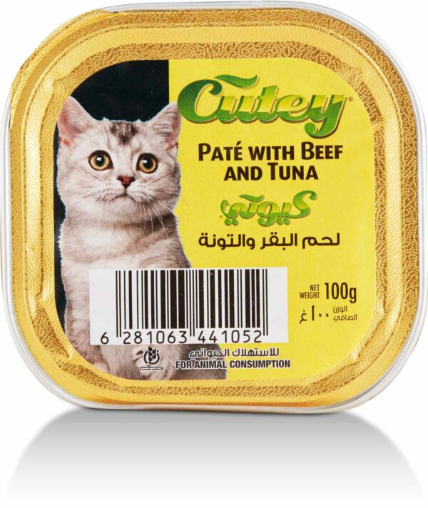 CUTEY CAT FOOD PATE BEEF&TUNA 100GM