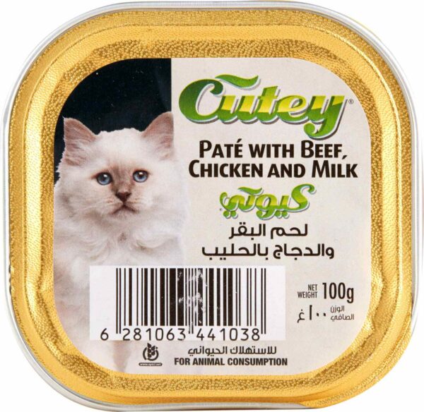 CUTEY CAT FOOD PATE W/ CHICKEN&MILK 100G