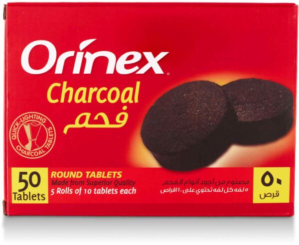 ORINEX ROUND CHARCOAL W/PAPER 24/50P