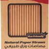 ORINEX NATURAL PAPER STRAWS 6MM 12/100PC