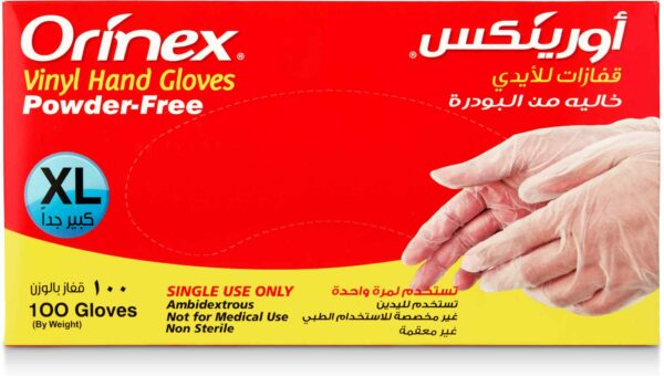 ORINEX VINYL GLOVES P/FREE X-LARGE10/100