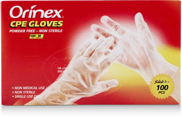 ORINEX CPE GLOVES CLEAR M 30/100 PC