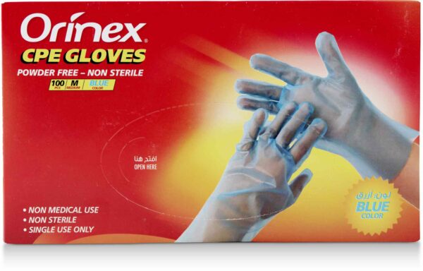ORINEX CPE GLOVES  P/FREE BLUE M 30/100P