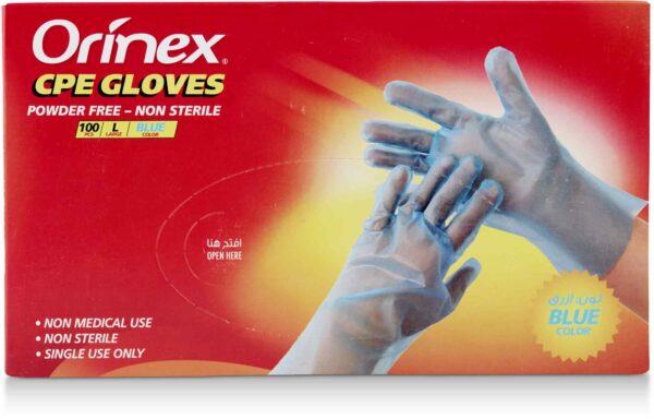 ORINEX CPE GLOVES P/FREE BLUE L 30/100P