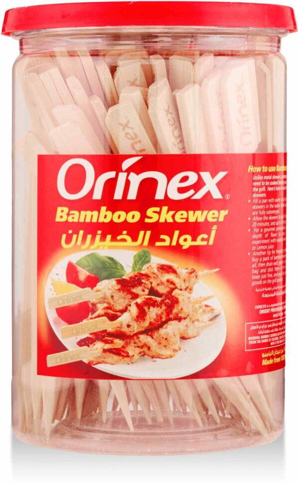 ORINEX BAMBOO SKEWER JAR 12CM 12/120PCS