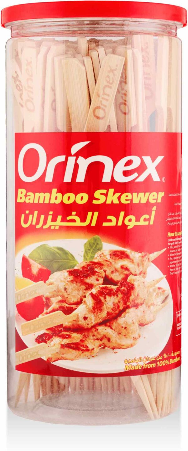 ORINEX BAMBOO SKEWER JAR 18CM 12/105PCS