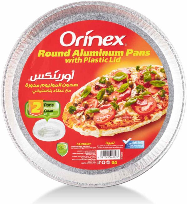 ORINEX ALUM ROUND PANS LID 12/2 105GM