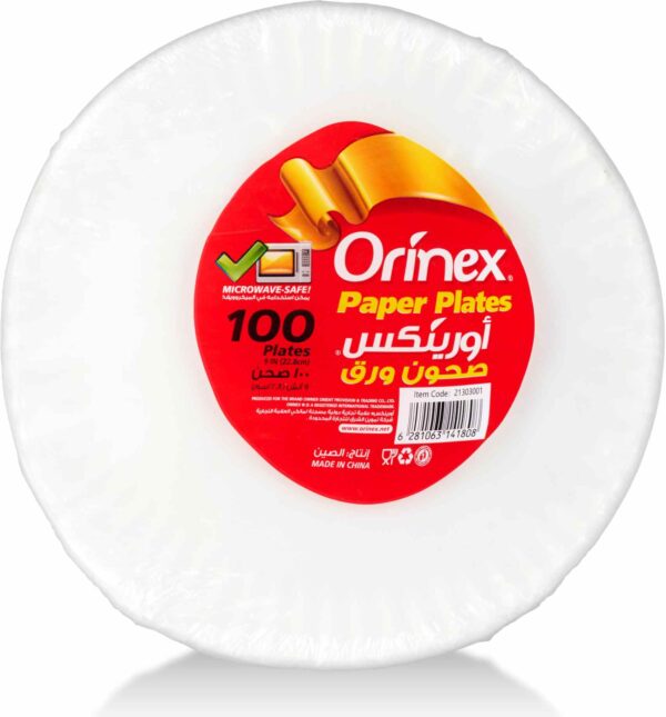 ORINEX PAPER PLATES 12/100PCS/9Inch