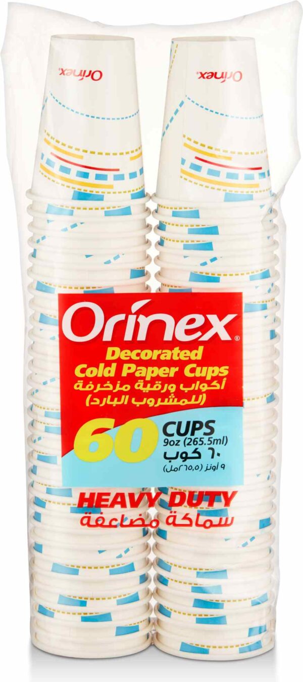 ORINEX DECO COLD PAPER CUPS 12/60PCS/9oz