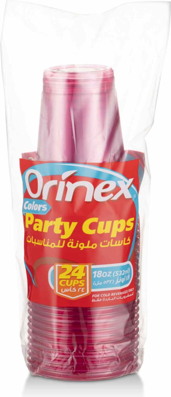 ORINEX COLORED PARTY CUPS 18oz 12/24PCS