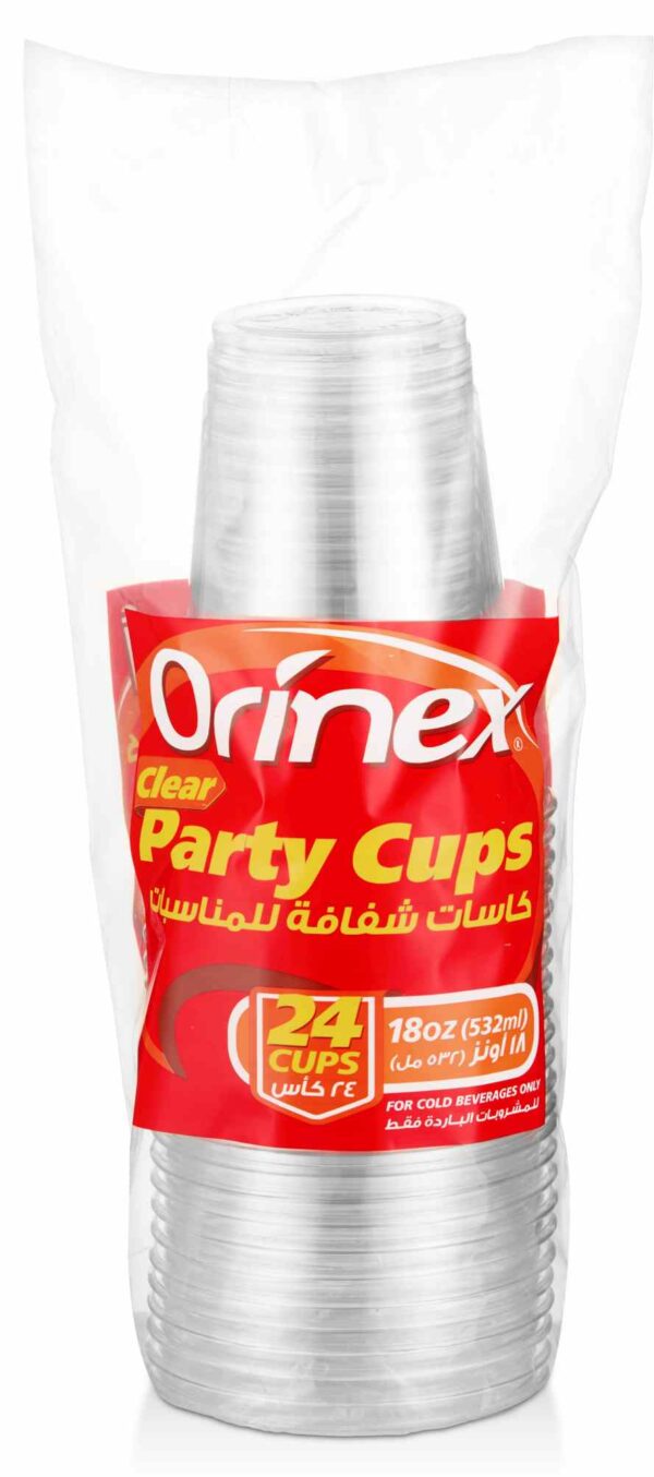 ORINEX CLEAR PARTY CUPS 18oz 12/24PCS