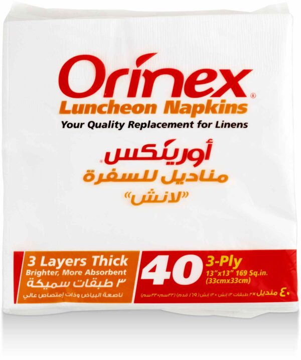 ORINEX LUNCHEON NAPKINS 3LAYERS 24/40PCS