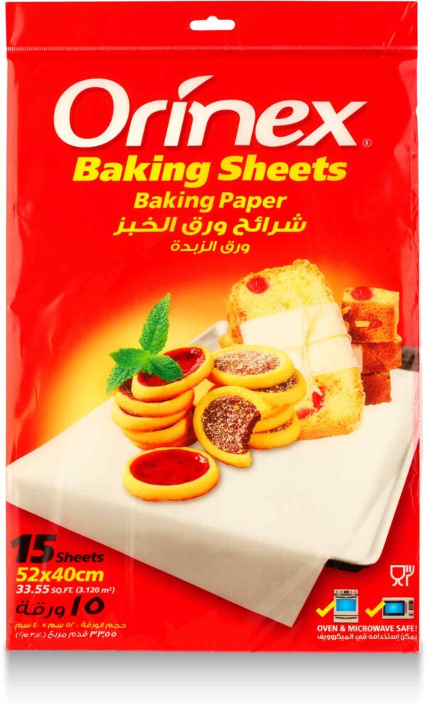ORINEX BAKING PAPER SHEETS52X40CM 36/15P