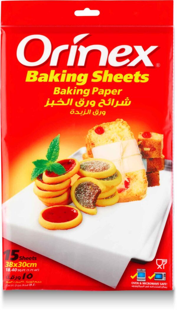 ORINEX BAKING PAPER SHEETS38X30CM 36/15P