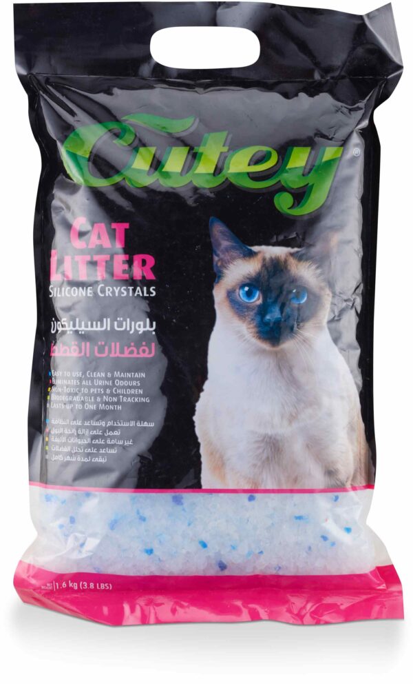 CUTEY CAT LITTER SILICONE CRYSTALS 1.6kg