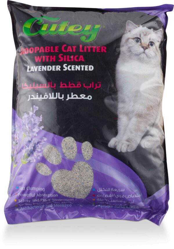 CUTEY CAT LITTER SILICA W/LAVND 20LBS