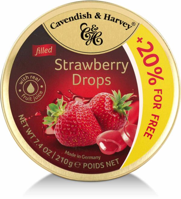 C&H Candy Strawberry Drops filled 175 GM