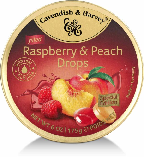 C&H Candy Raspberry & Peach Drops 175 GM
