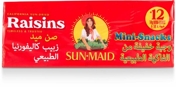 SUN.MAID MINI SNACKS RAISINS 12/0.5 OZ