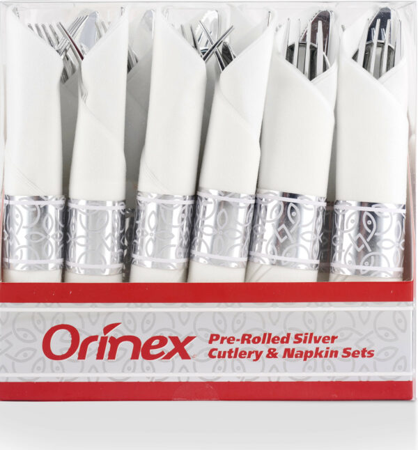 ORINEX ROLLED CUTLERY N/S/F SILVER 8/12P