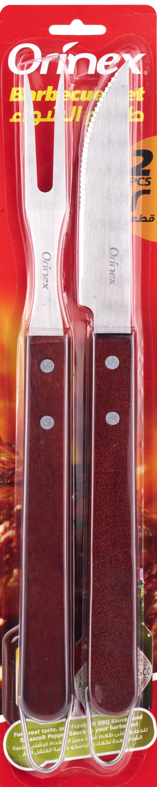 ORINEX BBQ SET FORK + KNIF 2 PCS
