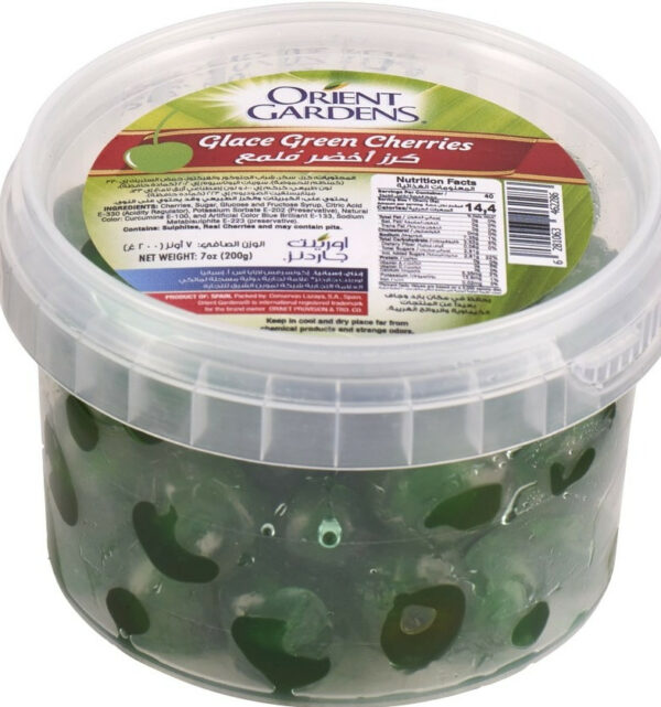 O.G GREEN GLACE CHERRIES 200G
