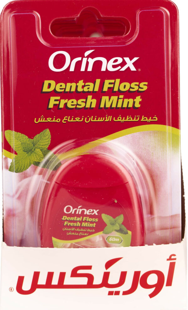 ORINEX 60M WAXD & MINT DENTAL FLOSS 1PCS