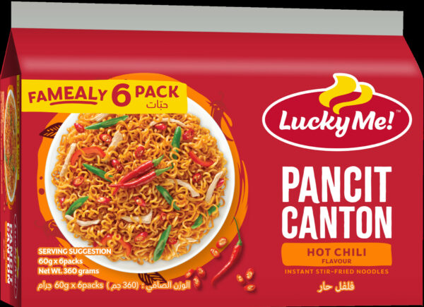 LUCKY ME PANCIT CANTON HOT CHILI 6X60g