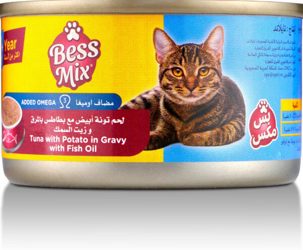 BessMix Tuna W/Potato Gravy Fish Oil 85g